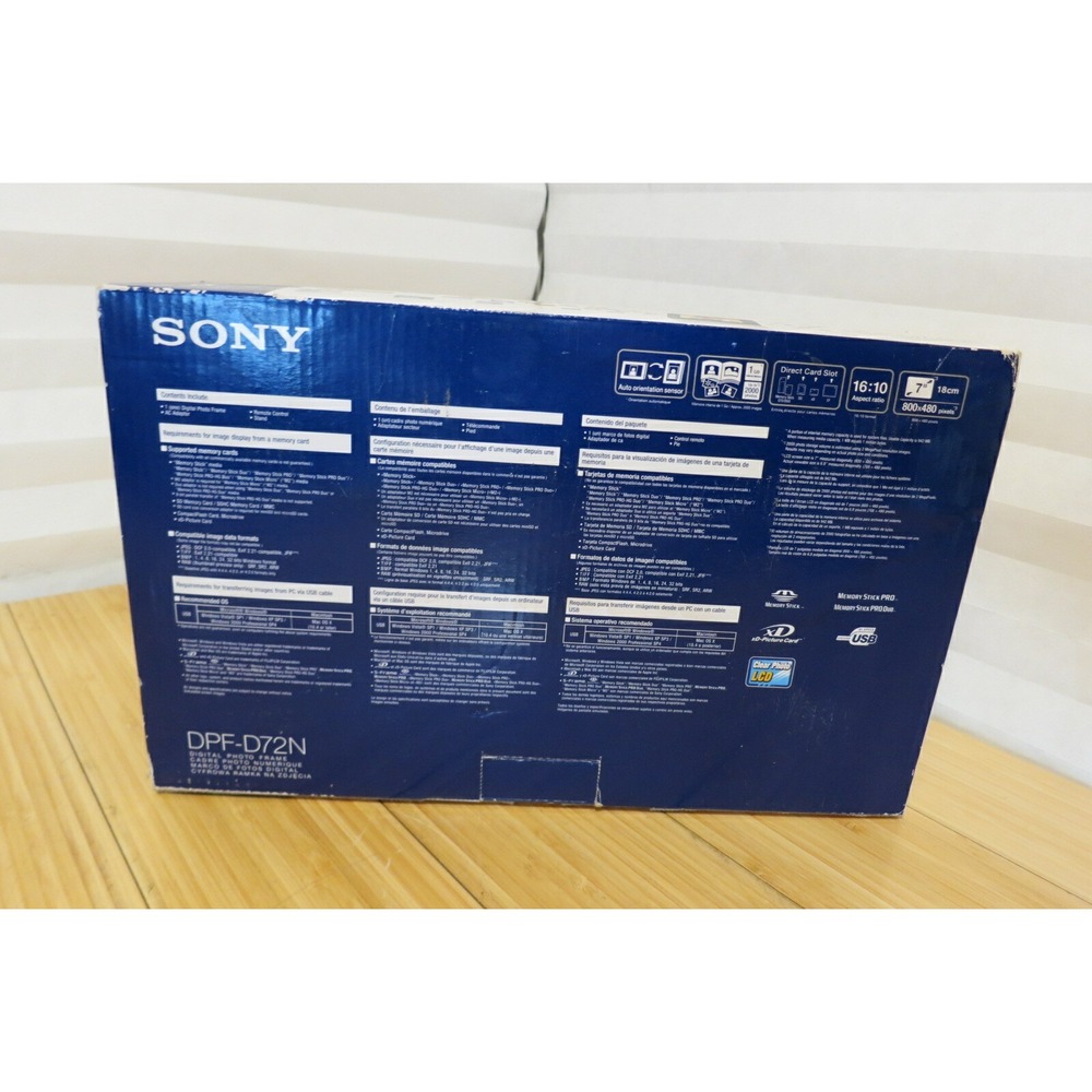 Sony S-Frame 7" Digital Photo Picture Frame Display DPF-D72N - Picture 10 of 12
